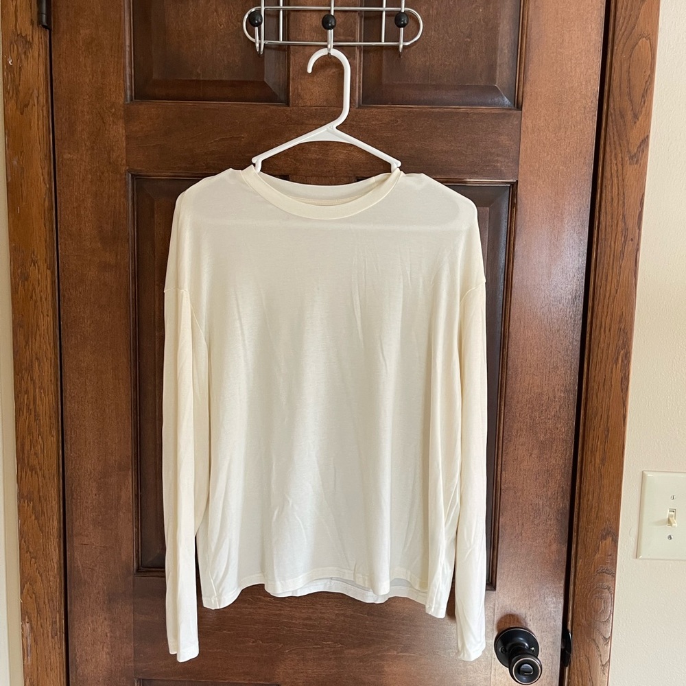 Plain, cream colored long sleeve